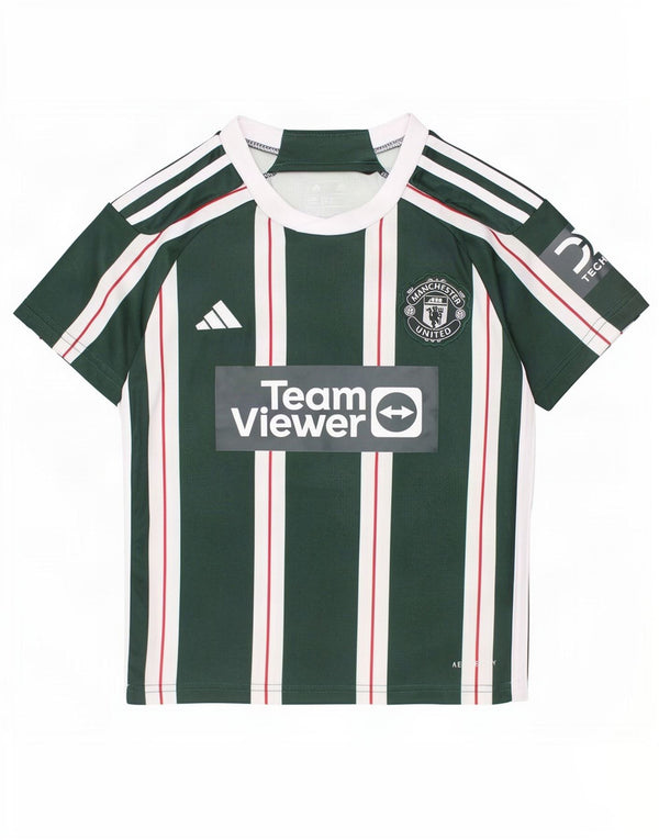 Adidas Boys Manchester United Graphic T-shirt Top 10-11 Years Πράσινο ριγέ