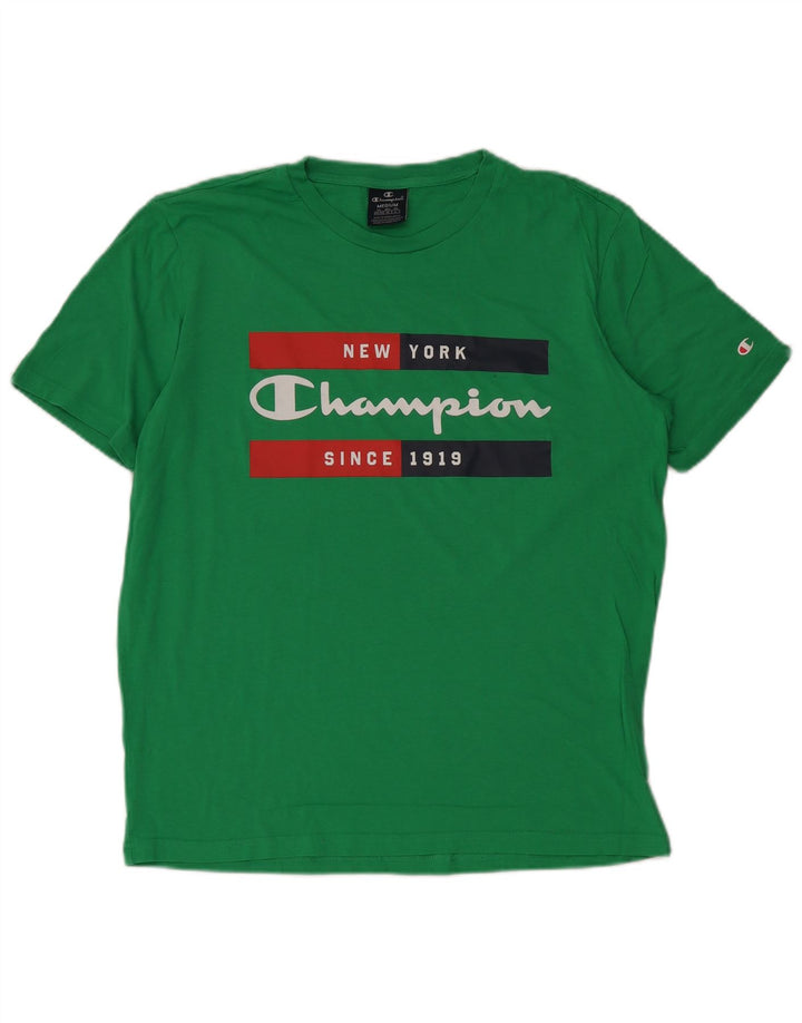 Ανδρικό γραφικό T-Shirt Champion Top Μεσαίο πράσινο βαμβακερό