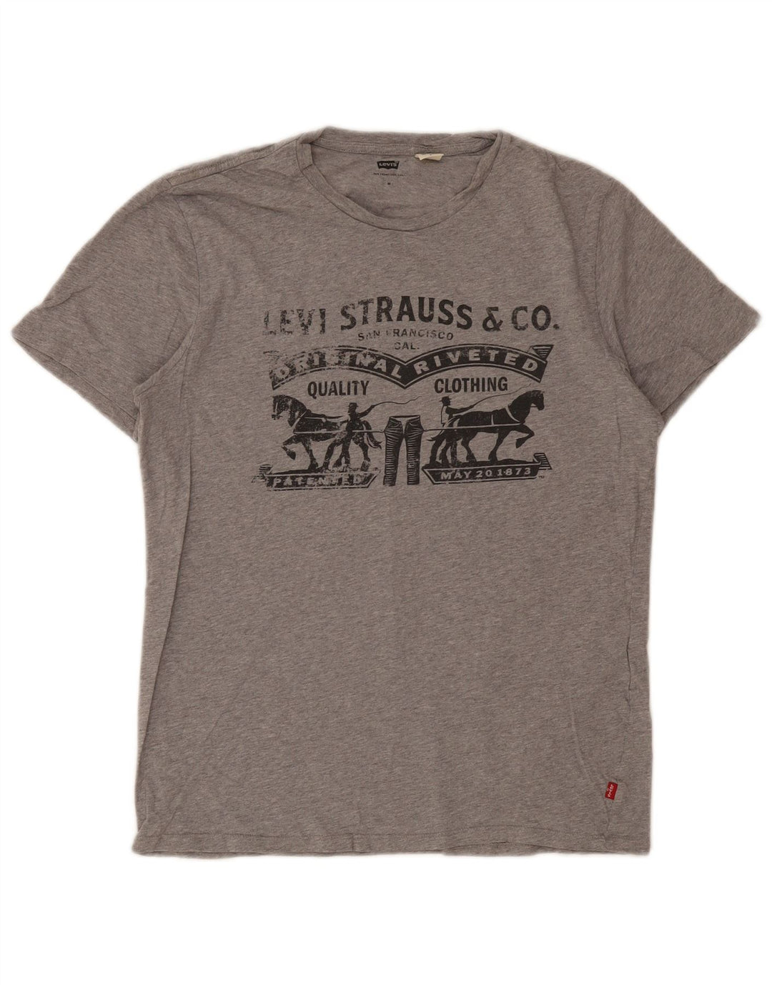Ανδρικό γραφικό T-Shirt Levi's Top Medium Grey Flecked