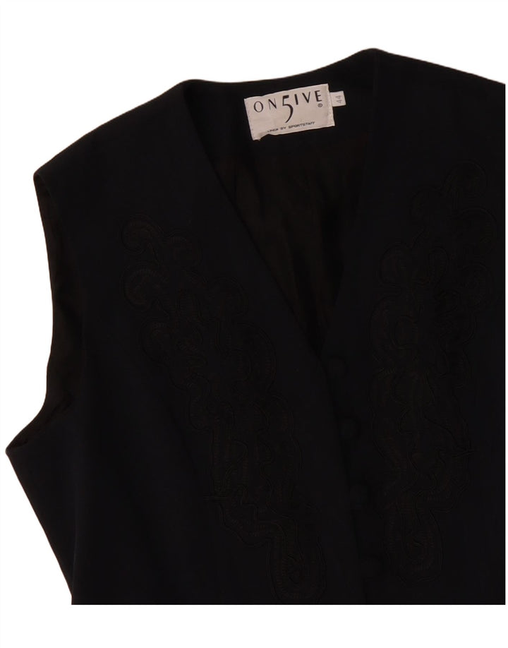 SPORTSTAFF Γυναικείο μπουφάν 6 κουμπιών Blazer IT 44 Medium Navy Blue Paisley