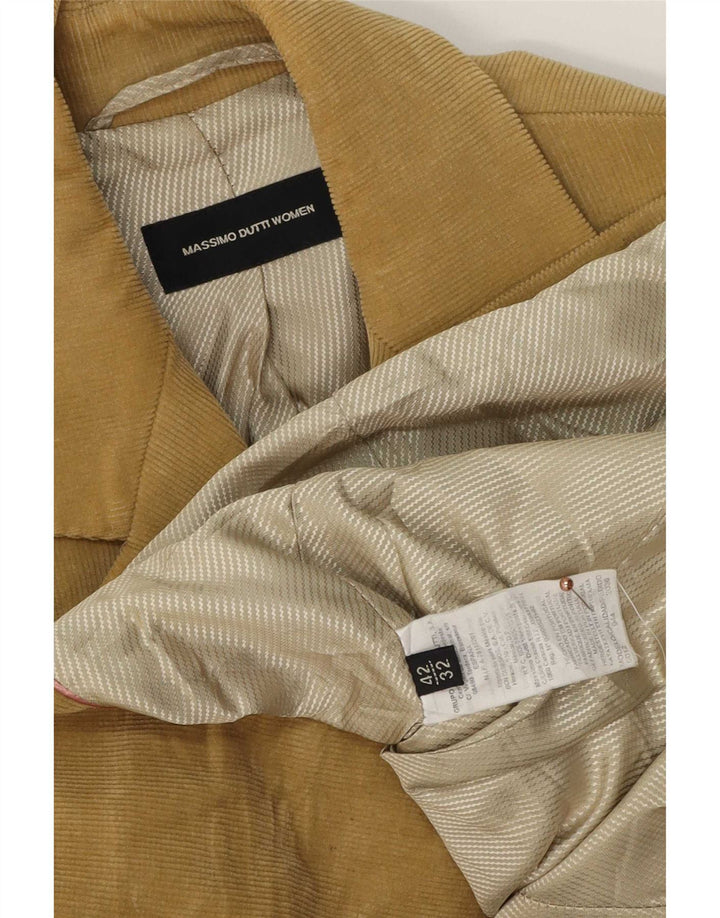Massimo Dutti Γυναικείο σακάκι με 2 κουμπιά κοτλέ μπλέιζερ EU 42 μεγάλο μπεζ