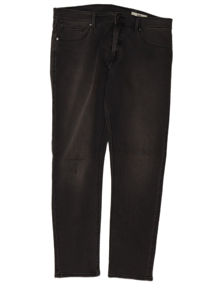 Marks & Spencer Ανδρικό Slim Jeans W36 L31 Γκρι βαμβακερό