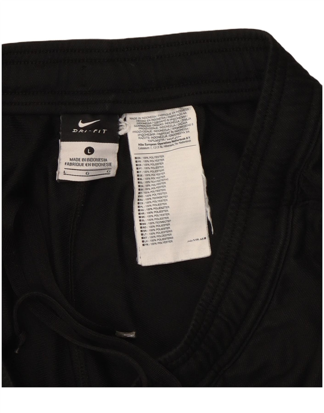 Ανδρικό παντελόνι αθλητικής φόρμας Nike Dri Fit μεγάλο μαύρο πολυεστέρα