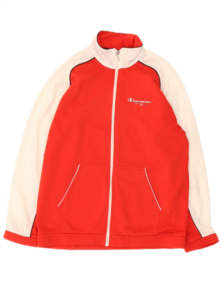 Κορυφαία φόρμα για αγόρια Champion 13-14 Years XL Red Colourblock Polyester