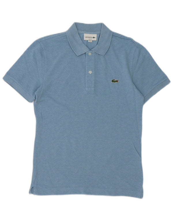 Ανδρικό μπλουζάκι πόλο Lacoste, με λεπτή εφαρμογή, νούμερο 2 XS, βαμβακερό σε μπλε φλύκταινες