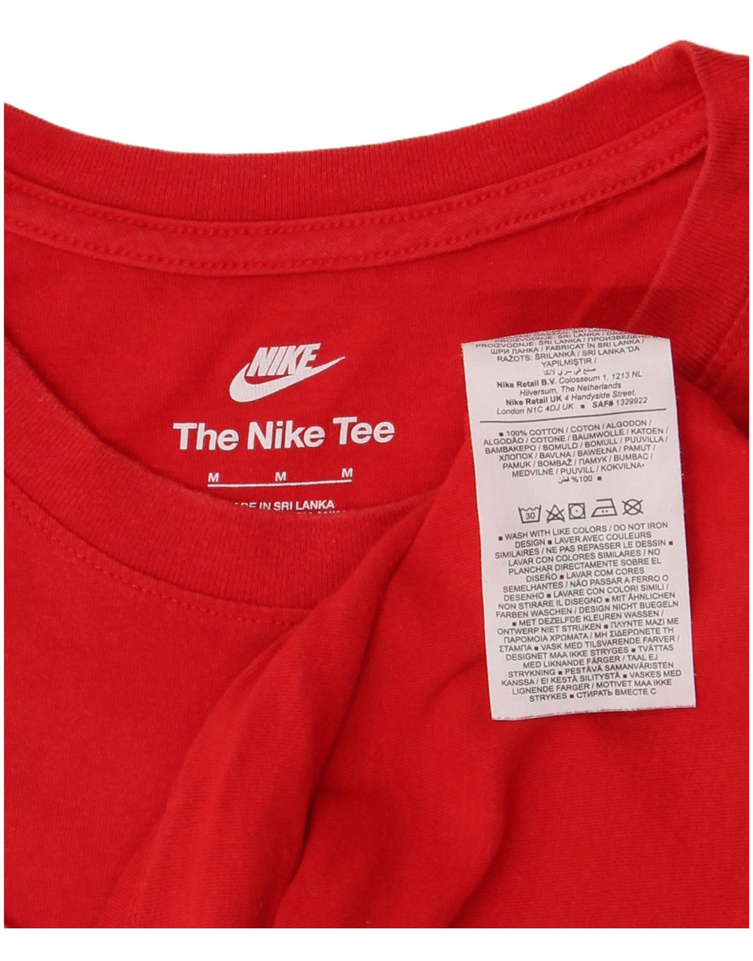 Ανδρικό γραφικό μπλουζάκι Nike, μεσαίο κόκκινο βαμβακερό