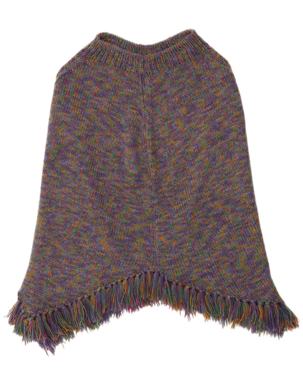 Vintage Γυναικείο Poncho Jumper UK 14 Large πολύχρωμα Flecked