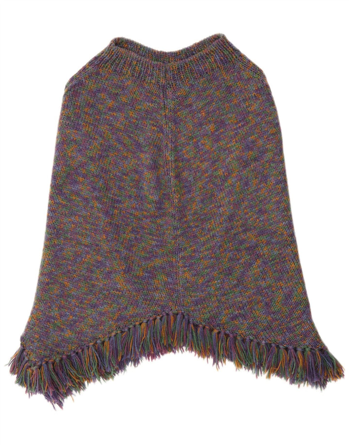 Vintage Γυναικείο Poncho Jumper UK 14 Large πολύχρωμα Flecked