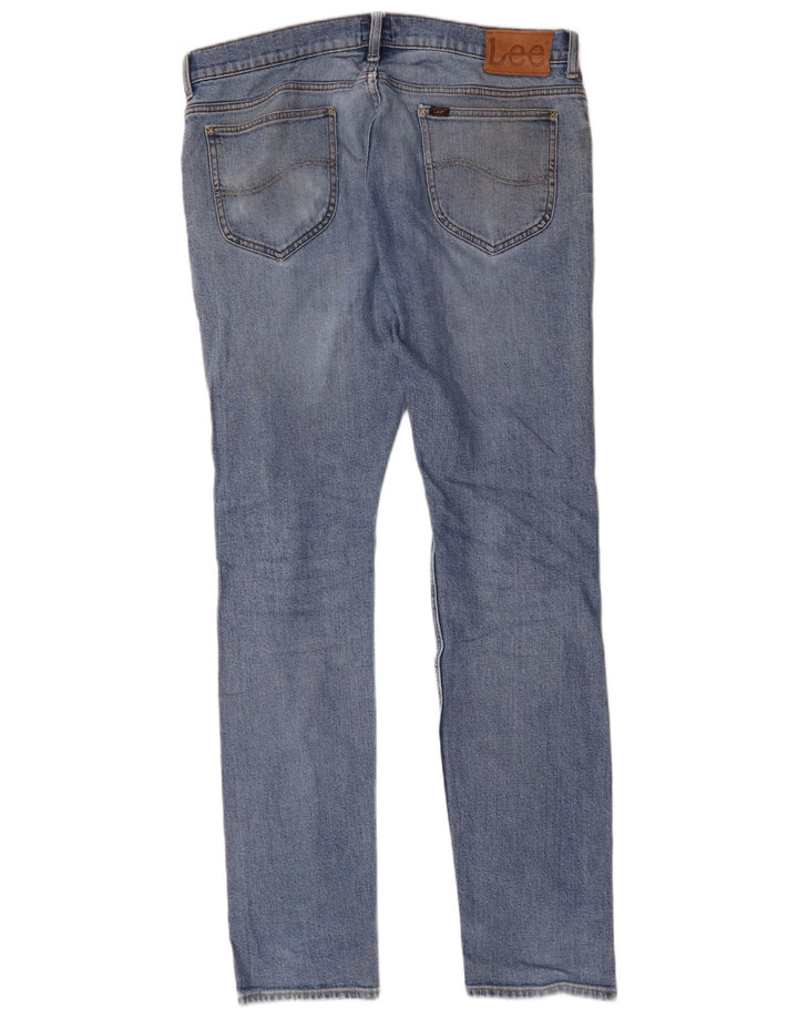 Lee Mens Rider Slim Jeans W34 L34 Blue Cotton