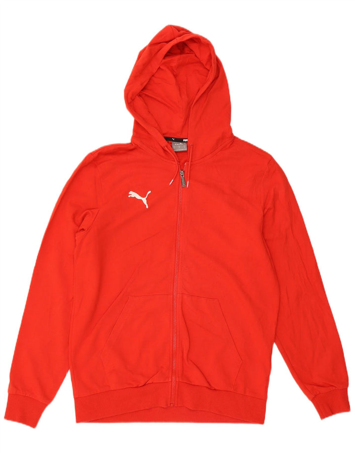 Ανδρικό πουλόβερ με κουκούλα με φερμουάρ Puma, μεσαίο κόκκινο βαμβακερό