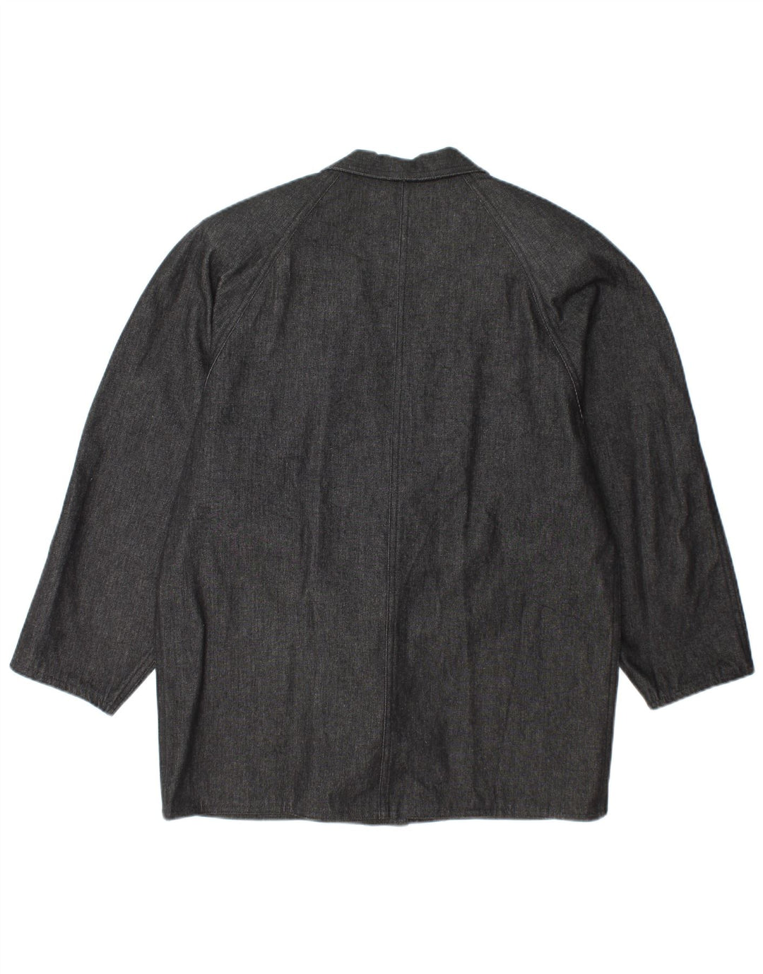 VINTAGE Γυναικείο Τζιν Μπουφάν 1 Κουμπί Blazer UK 14 Large Grey