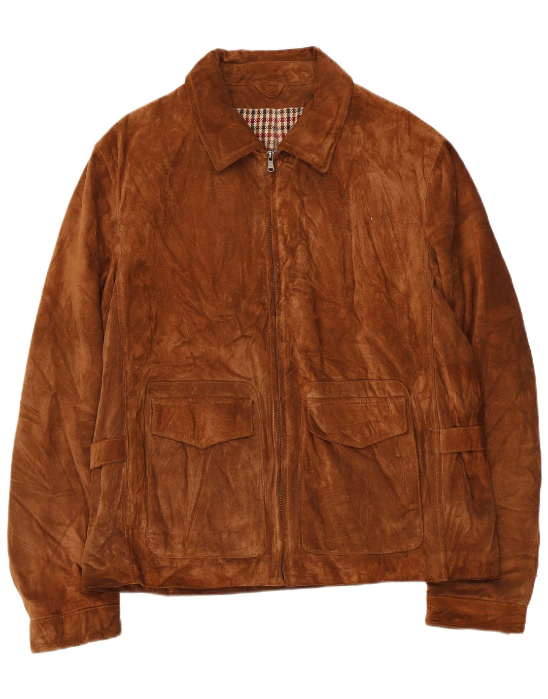 Ανδρικό Suede Jacket VINTAGE IT 52 XL Καφέ Δερμάτινο