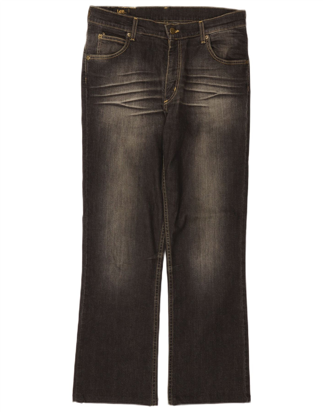 Lee Mens REED Straight Jeans W32 L28 Μαύρο Πολυεστέρας