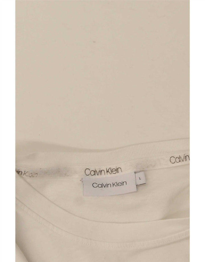 Γραφικό ανδρικό μπλουζάκι Calvin Klein Top Large Λευκό