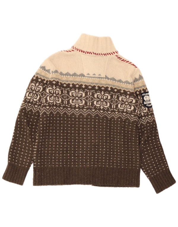 Γυναικεία ζακέτα Napapijri UK 14 Medium Brown Fair Isle Lambswool