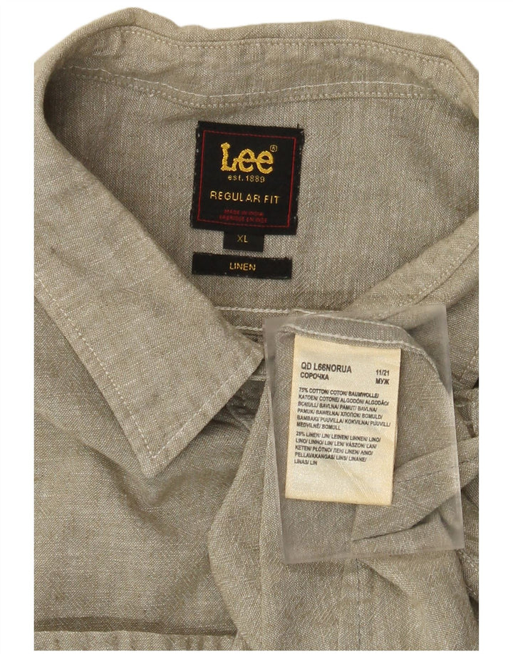 Ανδρικό πουκάμισο Lee Regular Fit XL Πράσινο βαμβακερό
