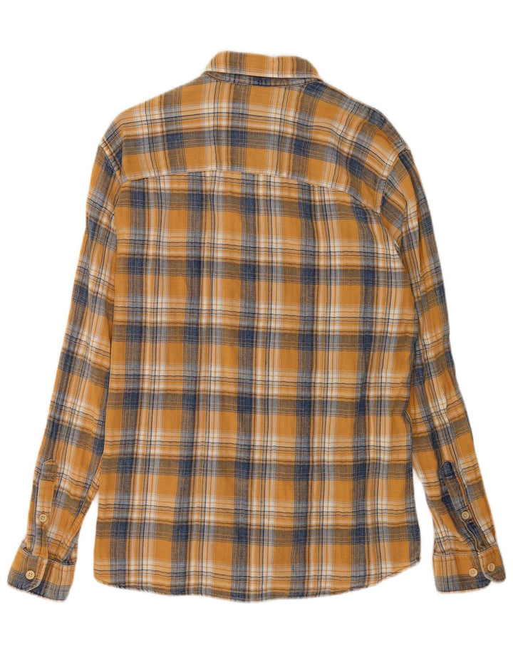 Jack & Jones Ανδρικό φανελένιο πουκάμισο μεγάλο κίτρινο βαμβακερό καρό