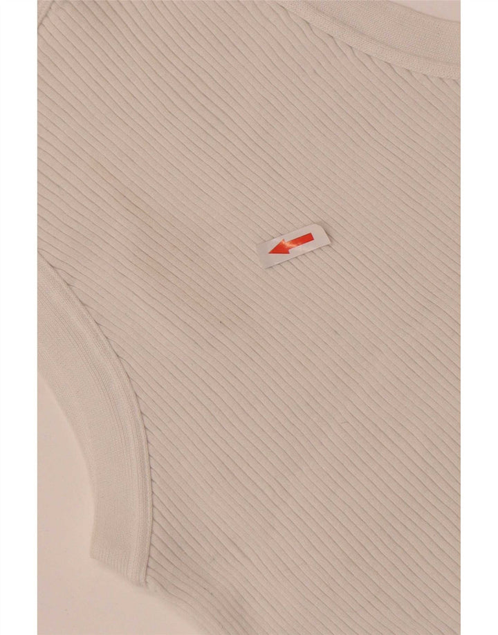 Massimo Dutti Γυναικείο Crop Vest Top UK 14 Large White