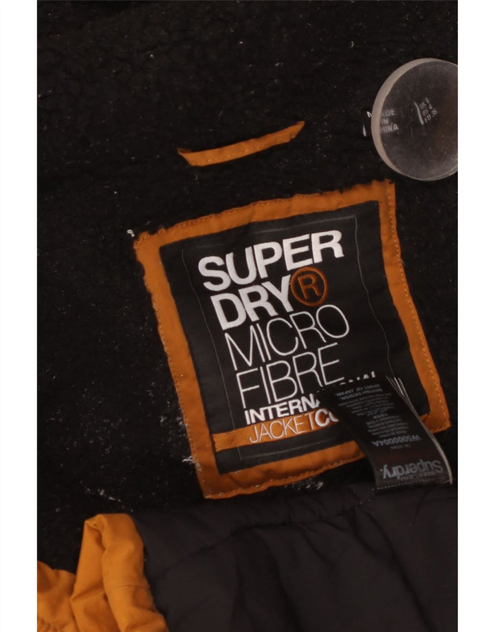 SUPERDRY Γυναικείο μπουφάν με κουκούλα αντιανεμικό UK 8 μικρό πορτοκαλί πολυεστέρας