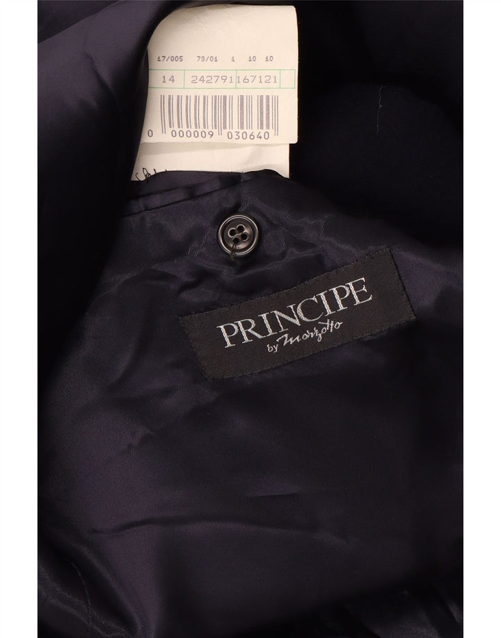 Ανδρικό παλτό Marzotto Principe με διπλό στήθος IT 50 Large Navy Blue