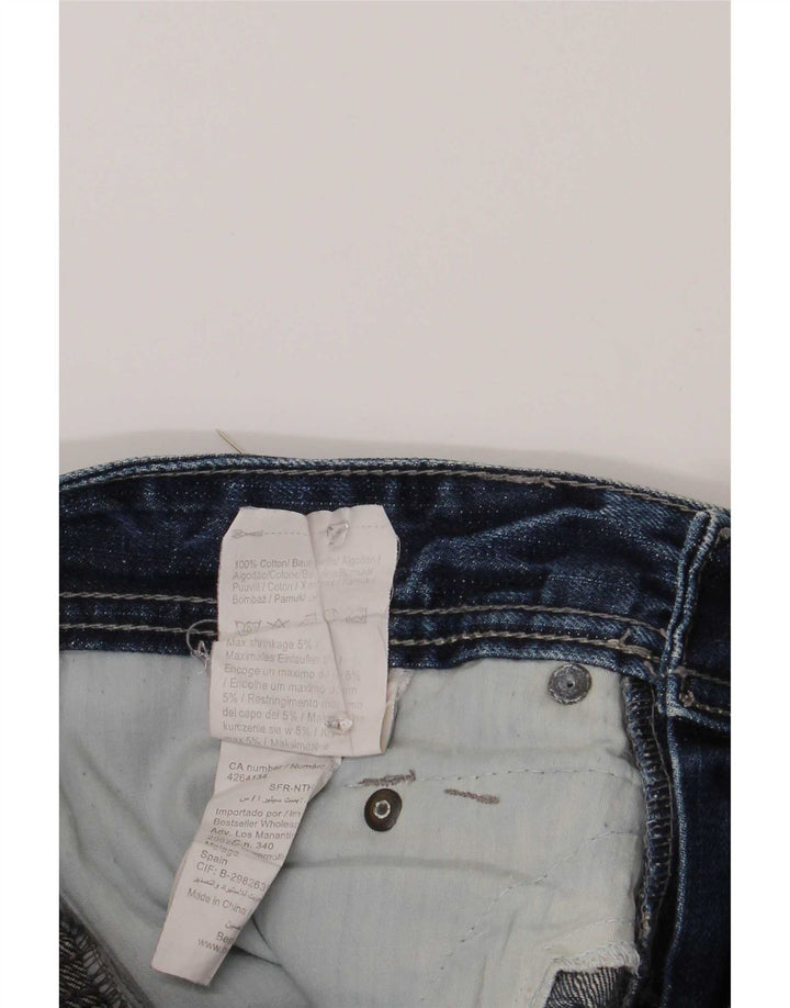 Ανδρικό τζιν σορτς Jack & Jones ταλαιπωρημένο μεσαίο W32 Μπλε βαμβακερό