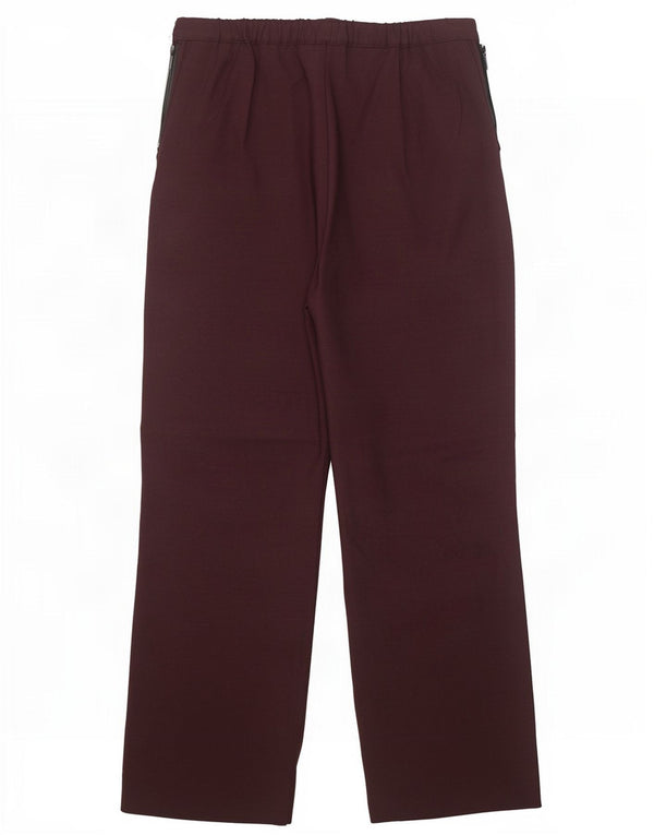 Marks & Spencer Womens Short Casual Trousers UK 12 Medium W30 L26 Burgundy