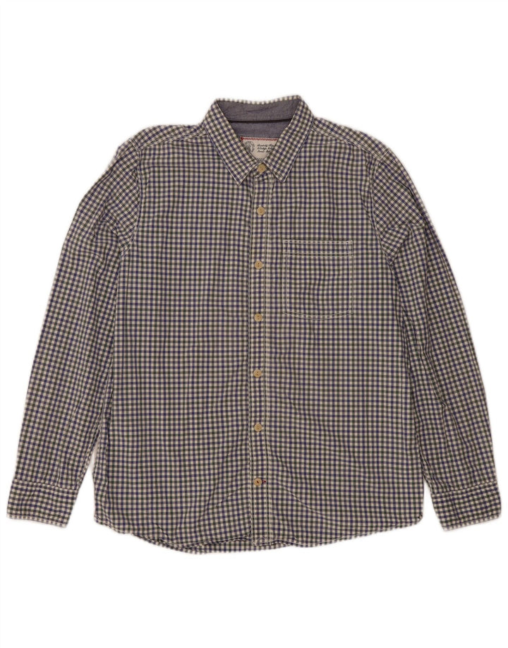 Ανδρικό πουκάμισο Fat Face XL Navy Blue Gingham Cotton