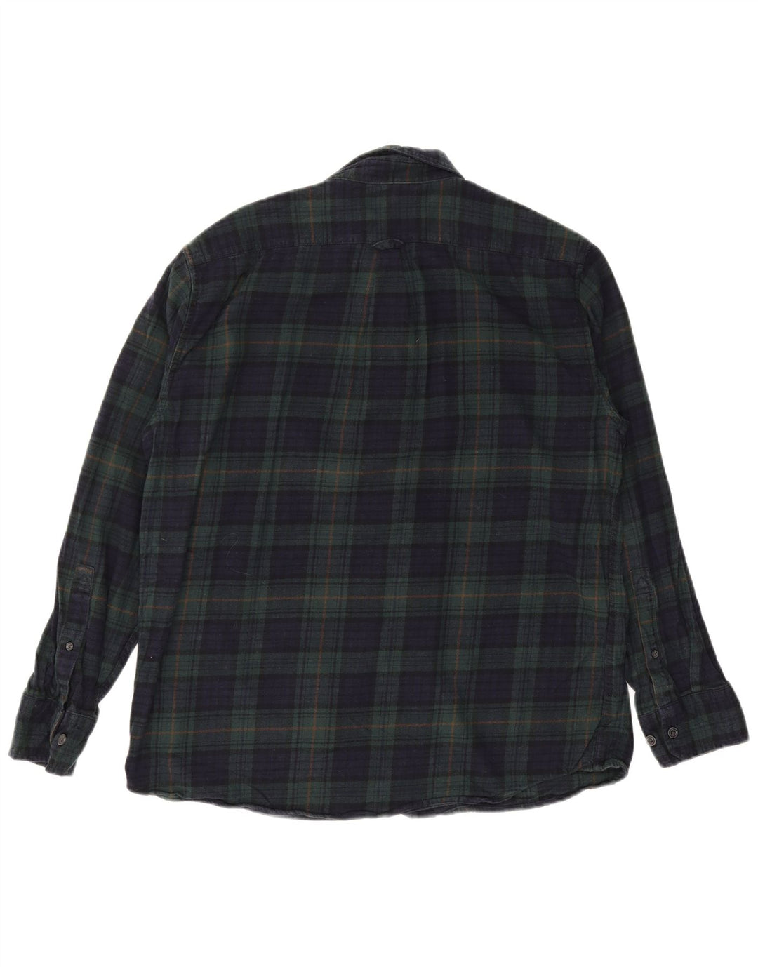 EDDIE BAUER Ανδρικό φανελένιο πουκάμισο μεγάλο μπλε ναυτικό καρό βαμβακερό