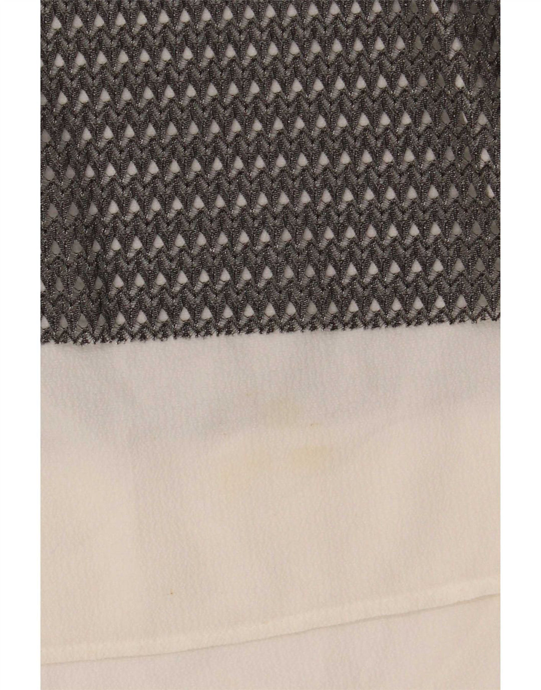 Zara Γυναικείο Αμάνικο See Through Top UK 16 Large Grey Colourblock