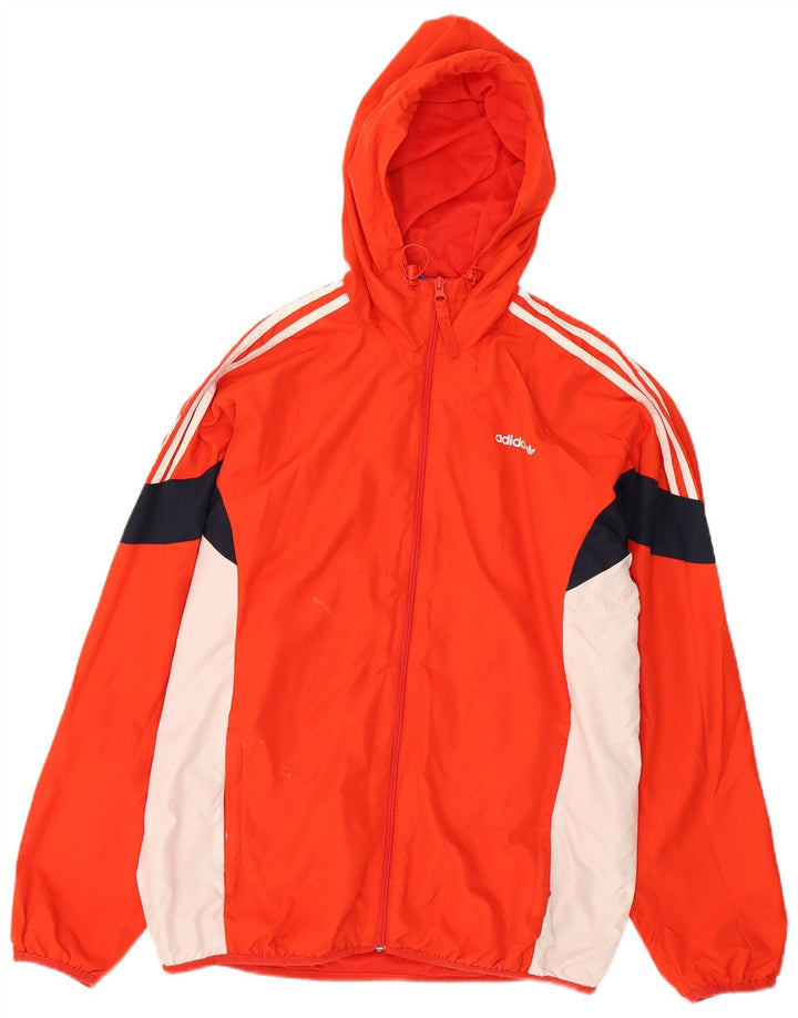 Ανδρική φόρμα με κουκούλα Adidas Top Jacket μεσαίο κόκκινο χρώμα, πολυεστέρας