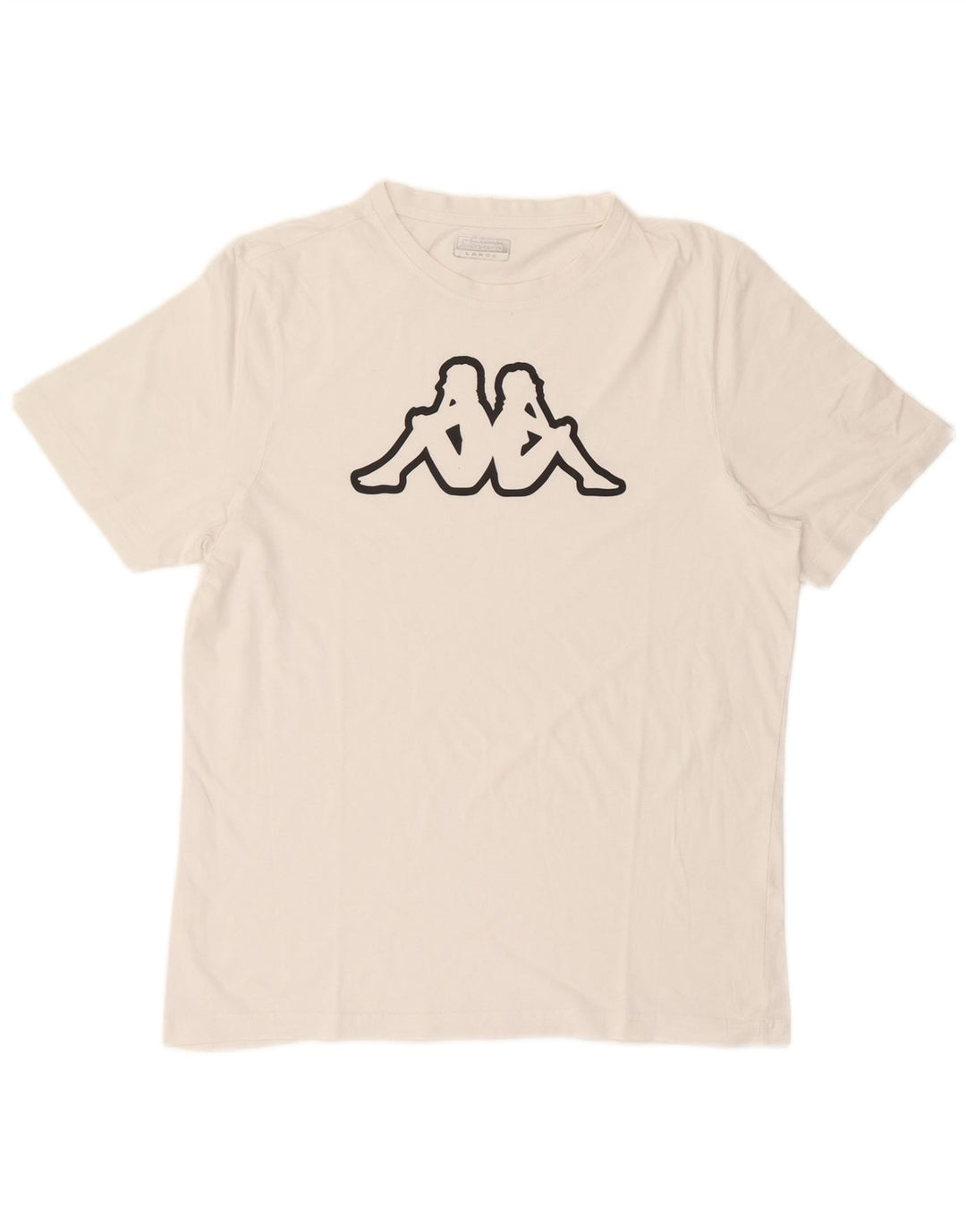 Ανδρικό γραφικό T-Shirt Kappa Top Large White