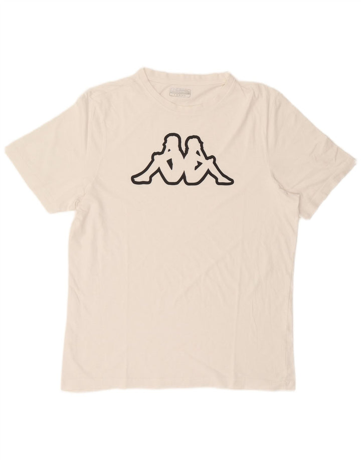 Ανδρικό γραφικό T-Shirt Kappa Top Large White