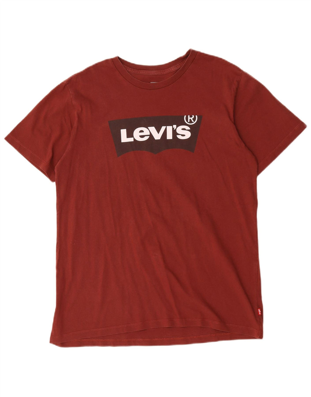 Ανδρικό γραφικό T-Shirt Levi's Top από μεσαίο μπορντό βαμβάκι