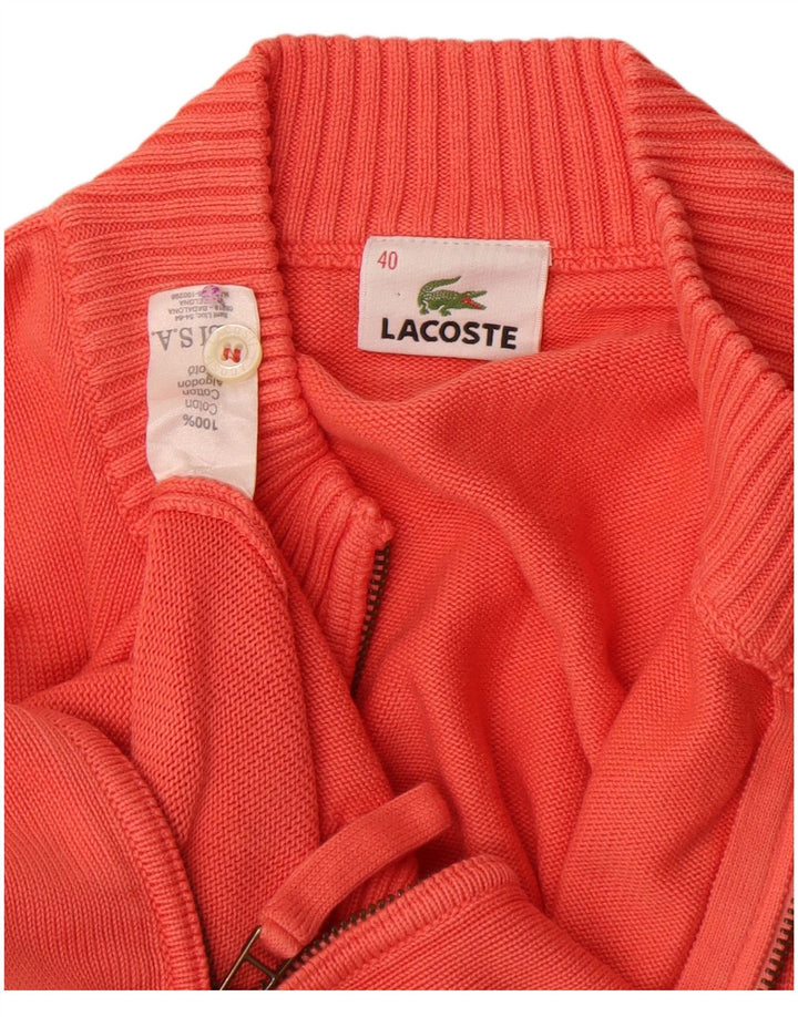 Γυναικείο πουλόβερ ζακέτα Lacoste Μέγεθος 40 Βαμβακερό μεσαίο πορτοκαλί