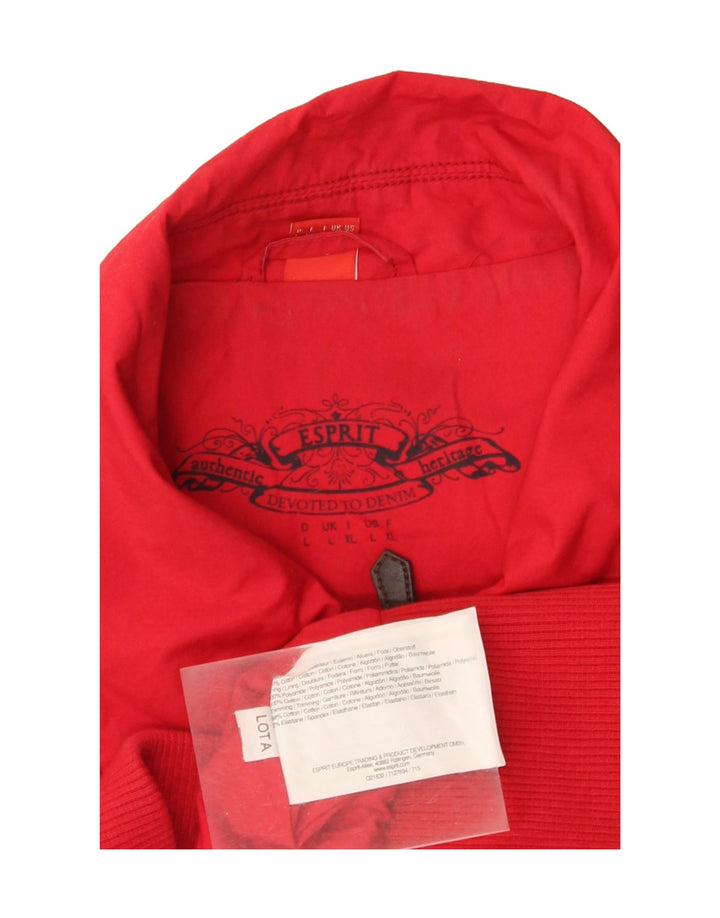 Esprit Γυναικείο Military Jacket UK 14 μεγάλο κόκκινο βαμβακερό