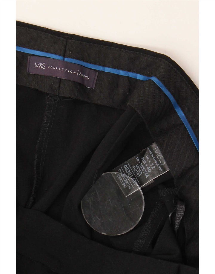 Marks & Spencer Γυναικεία Bootcut Casual Παντελόνι UK 12 Medium W32 L28 Black