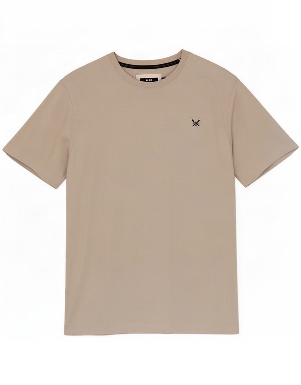 Ανδρικό T-Shirt Crew Clothing Top μεγάλο γκρι βαμβακερό