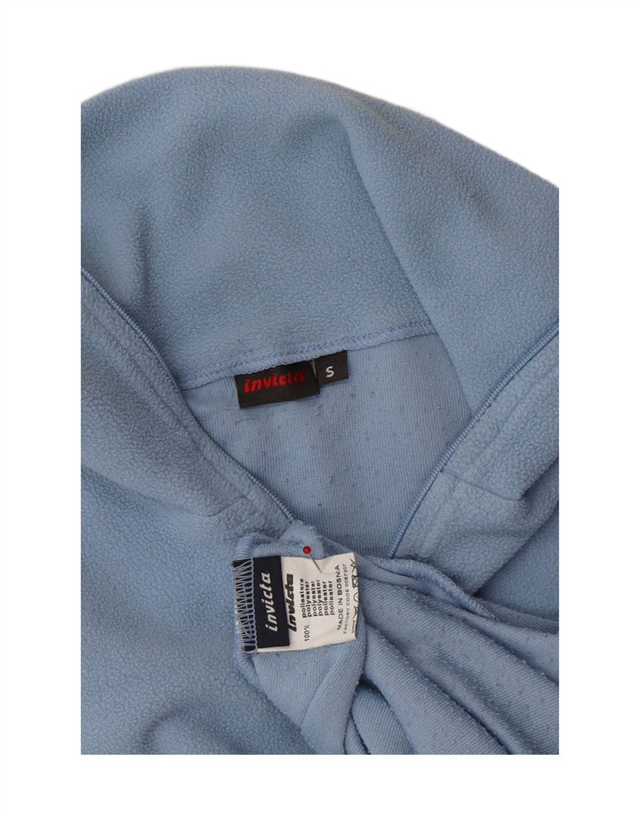 INVICTA Womens Zip Neck Fleece Jumper UK 10 Small Blue Polyester