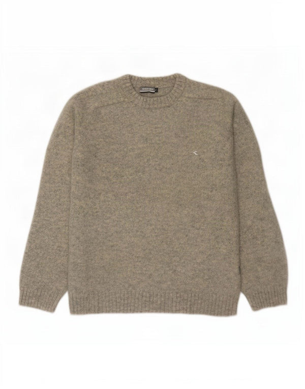Diadora γυναικείο πουλόβερ με λαιμόκοψη UK 16 Large Grey Flecked Wool