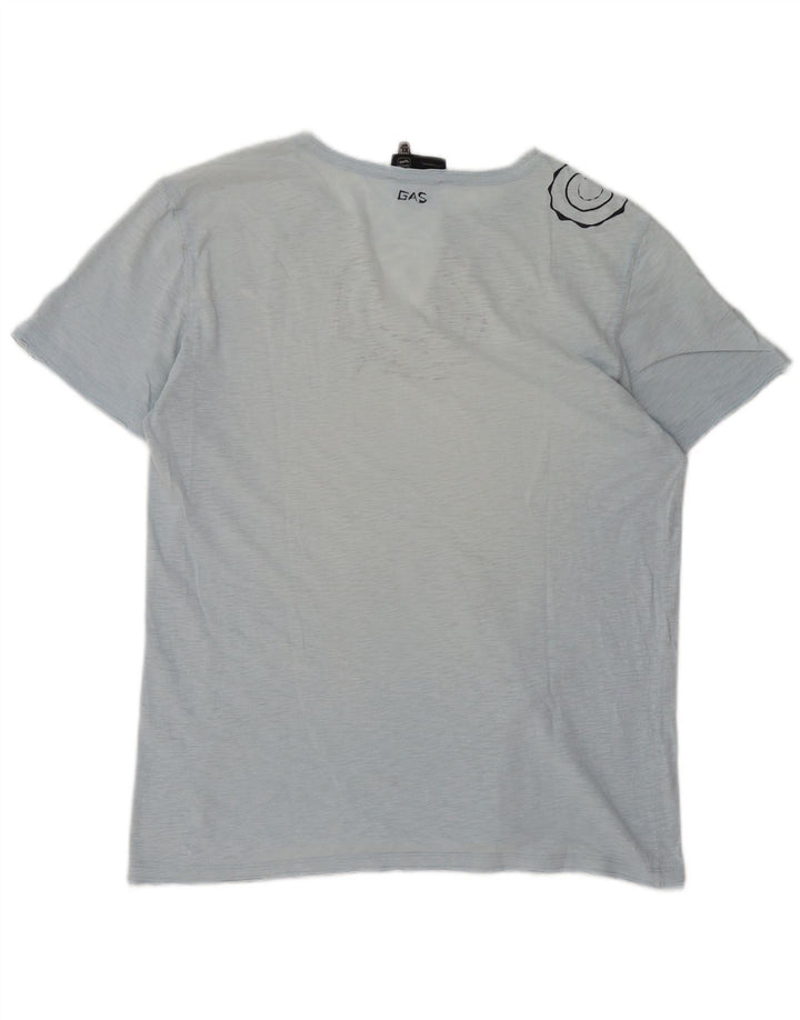 Ανδρικό γραφικό T-Shirt GAS Top XL Blue Flecked