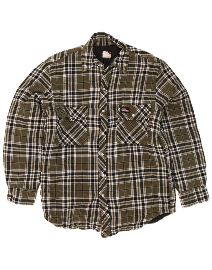 Dickies Ανδρικό πουκάμισο Ξυλοκόπος Φανελένιο Μικρό Χακί βαμβακερό