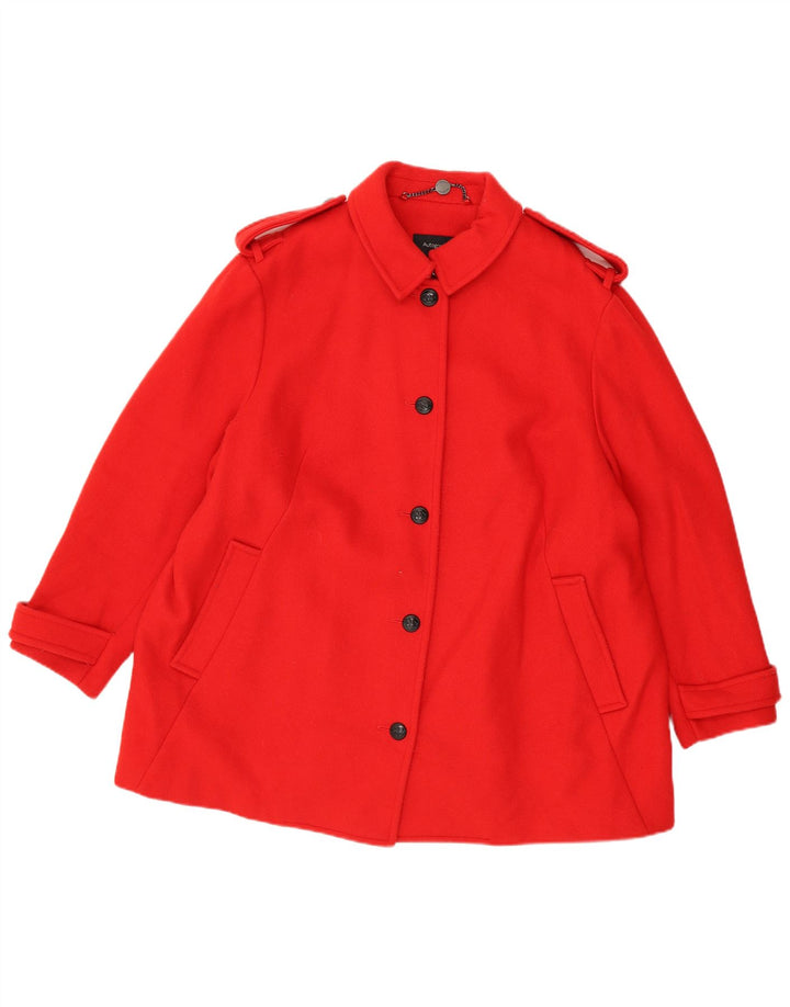 Γυναικείο Στρατιωτικό Πανωφόρι Marks & Spencer UK 22 3XL Red Wool Classic