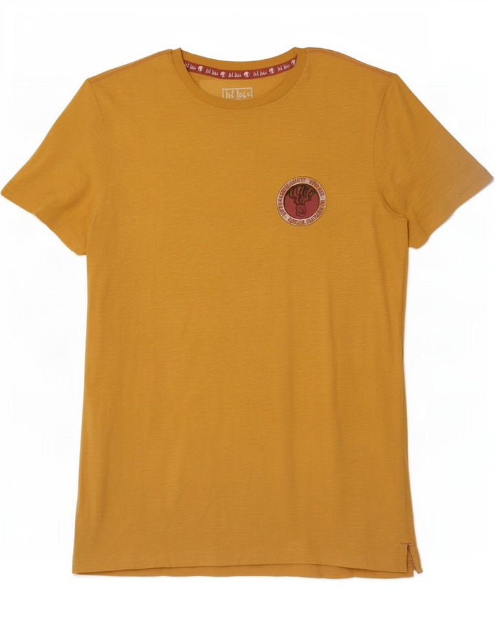 Ανδρικό γραφικό T-Shirt Fat Face Top Μικρό κίτρινο βαμβακερό