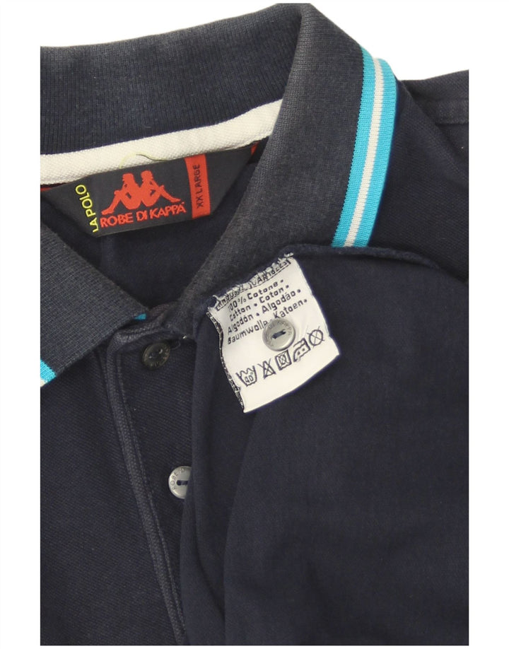 Ανδρικό μπλουζάκι πόλο Kappa 2XL Navy Blue
