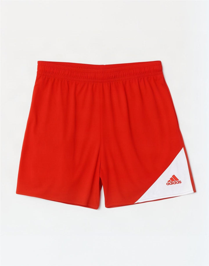 Ανδρικό αθλητικό σορτς Adidas Climalite 2XL Red Colourblock Πολυεστέρας