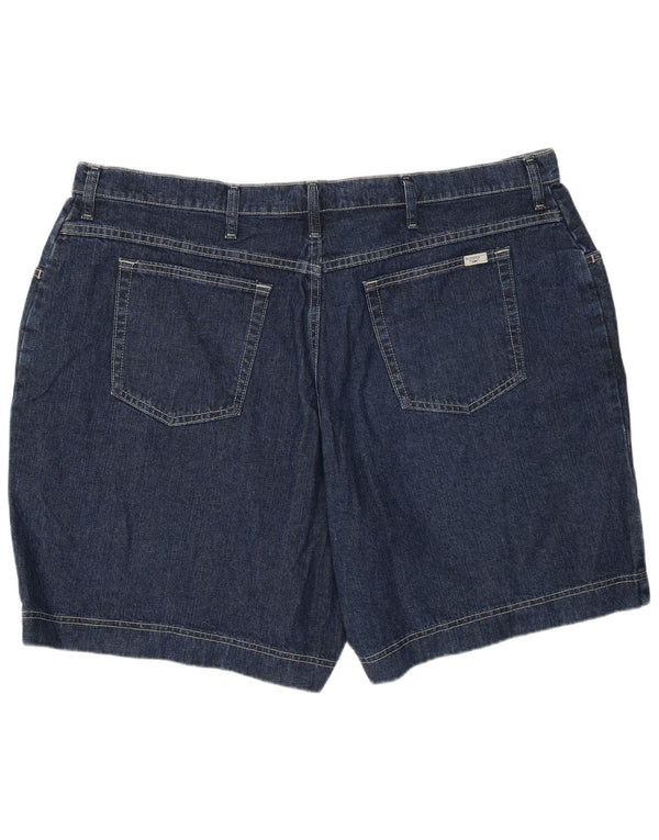 Lee Womens Riders τζιν σορτς US 24 4XL W46 Navy Blue Cotton