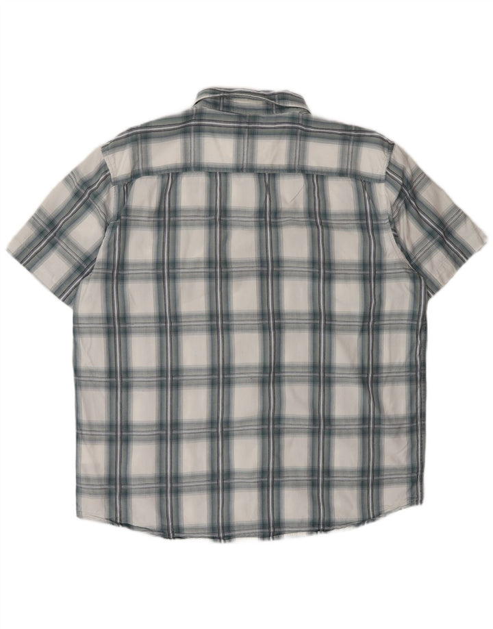 Ανδρικό κοντομάνικο πουκάμισο Wrangler 2XL Blue Check Cotton