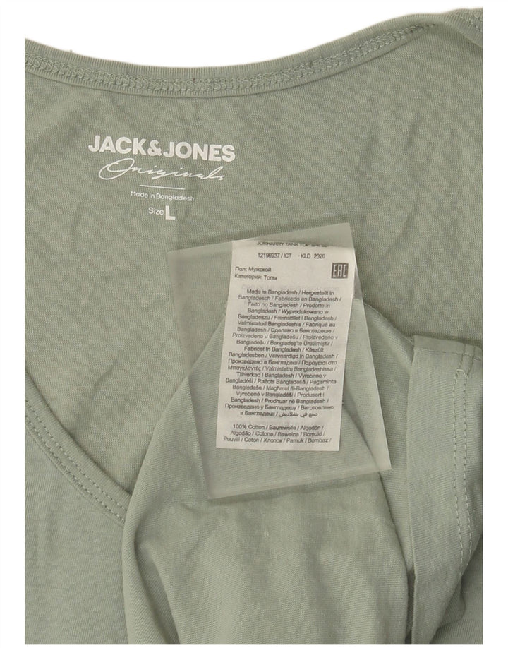 Jack & Jones Ανδρικό γιλέκο γραφικό, μεγάλο πράσινο βαμβακερό