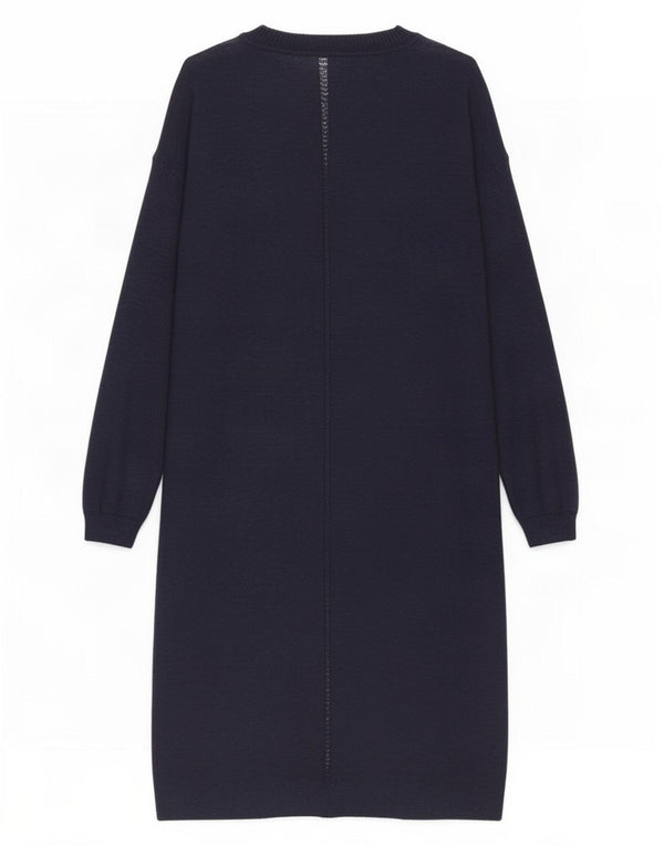 Fat Face Γυναικείο Longline ανοιχτό πουλόβερ ζακέτα UK 10 Small Navy Blue Cotton