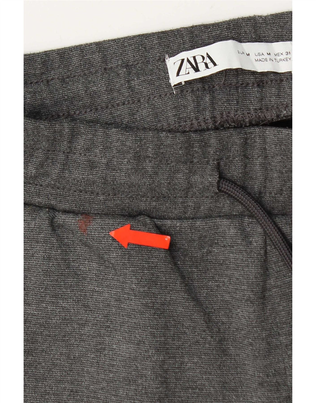 Ανδρική φόρμα Zara Παντελόνι Joggers Μεσαίου Γκρι Πολυεστέρας